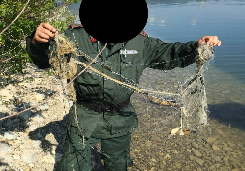 Pesca di frodo - rete rinvenuta 1