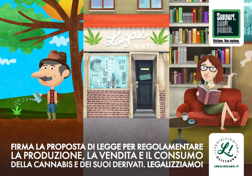 Sabato raccolta di firme per la Cannabis. Anche a Borgo la campagna Legalizziamo