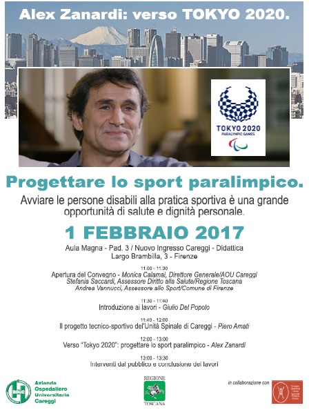 Alex Zanardi a Firenze, in vista di Tokyo 2020