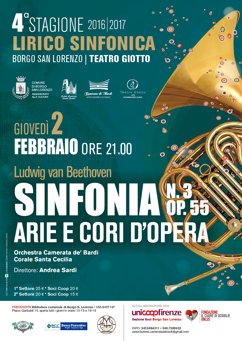 Stagione Lirico Sinfonica. Prossimo appuntamento al 2 Febbraio