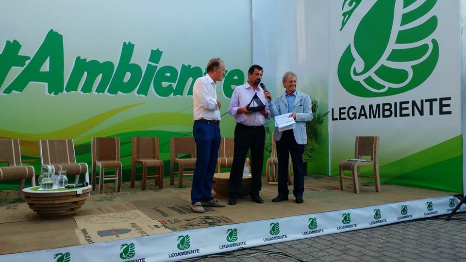 Vicchio a Festambiente. Foto della premiazione di Legambiente
