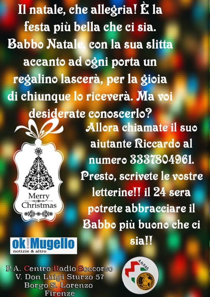 Babbo Natale a casa tua. Iniziativa del CRS per far vivere una favola ai vostri figli