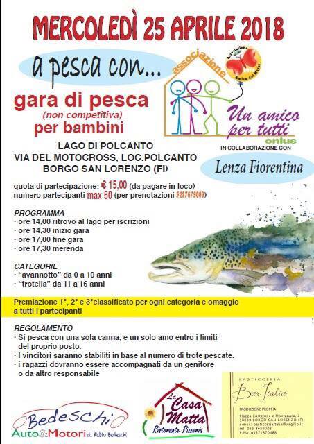 Un Amico per Tutti. Il 25 aprile Gara di Pesca per bambini