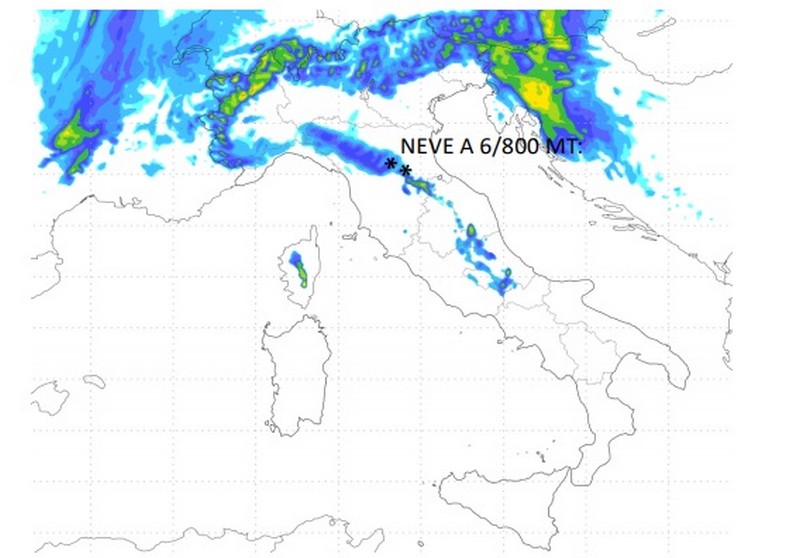 Meteo Mugello Flash: dopo il freddo arriva la NEVE sui rilievi