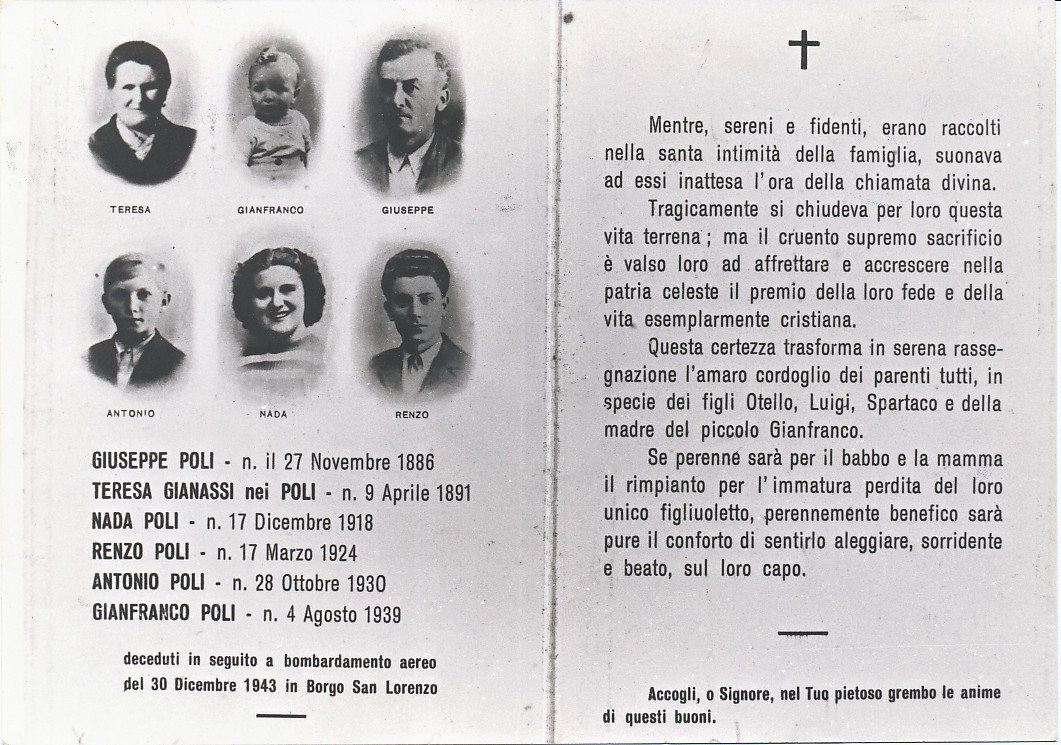 Bombardamento Borgo: i 109 morti sono ancora 'da valutare'