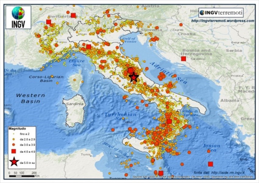 La distribuzione sismica