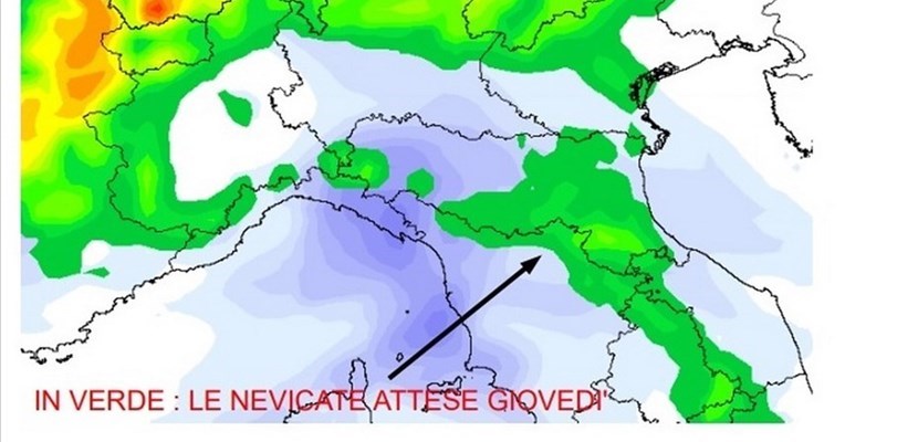 Meteo Mugello. Assaggio d'inverno: aria fredda tra il 12 e il 13 Dicembre con nevicate sui rilievi