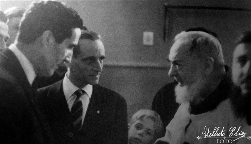 L ‘allenatore dell’Inter Helenia Herrera ricevuto da Padre Pio da Pietrelcina