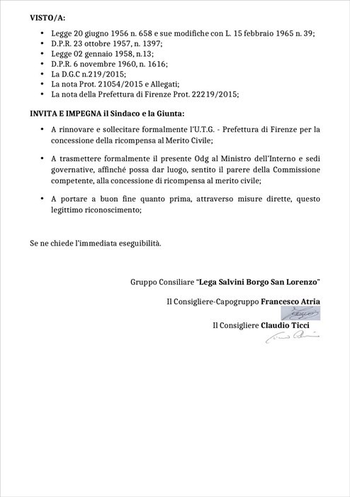 IL documento presentato