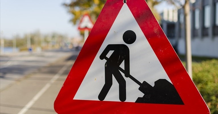 lavori sul Ponte all'Indiano