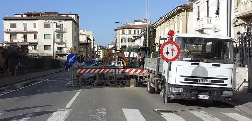 il lavori in via Scipione Ammirato