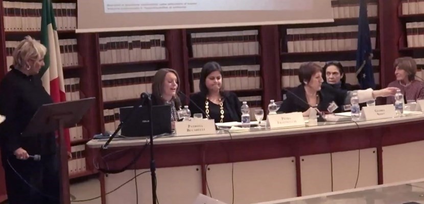 da sx: Daniela Morozzi (attrice), Patrizia Bucarelli, Petra Filistrucchi, Pres. CISMAI Gloria Soavi, Beatrice Bessi, Patrizia Baldassarri