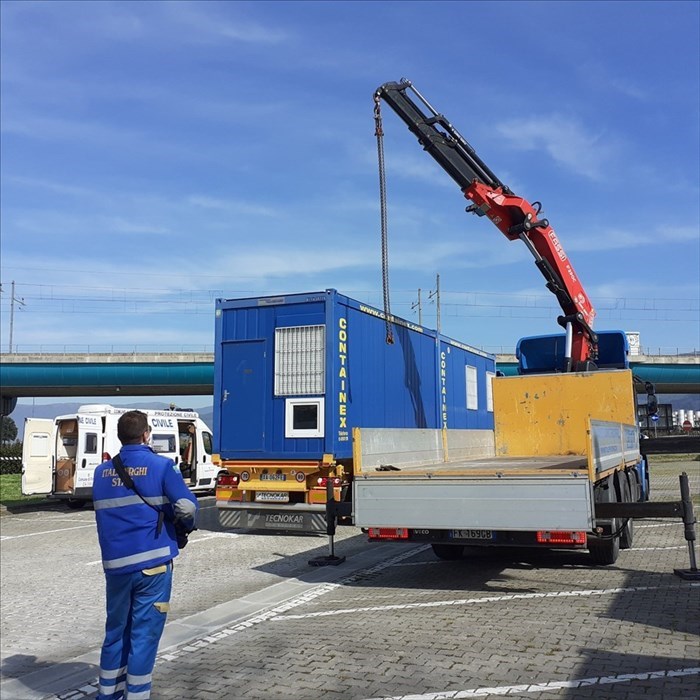 Campo di prima accoglienza per le persone in quarantena