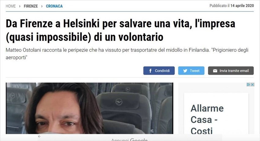 La stampa parla dell'avventura