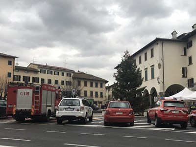 Piazza Cavour a Barberino ai tempi del terremoto