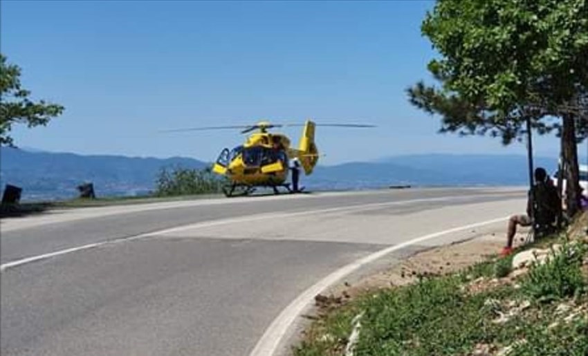 Anziano ciclista cade a Monte Morello. Intervento di Pegaso