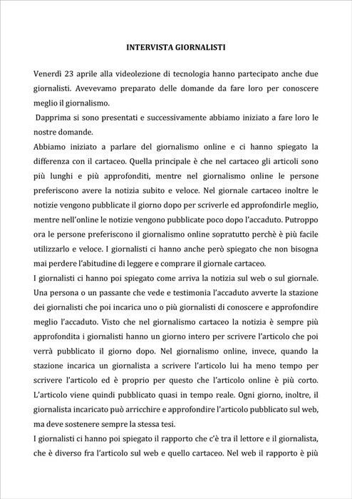 I contributi dei ragazzi