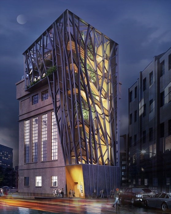 Il recupero della ciminiera