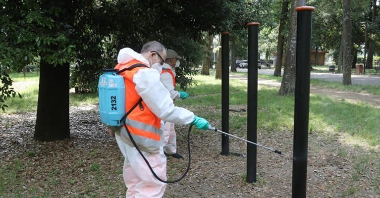 sanificazione nei parchi