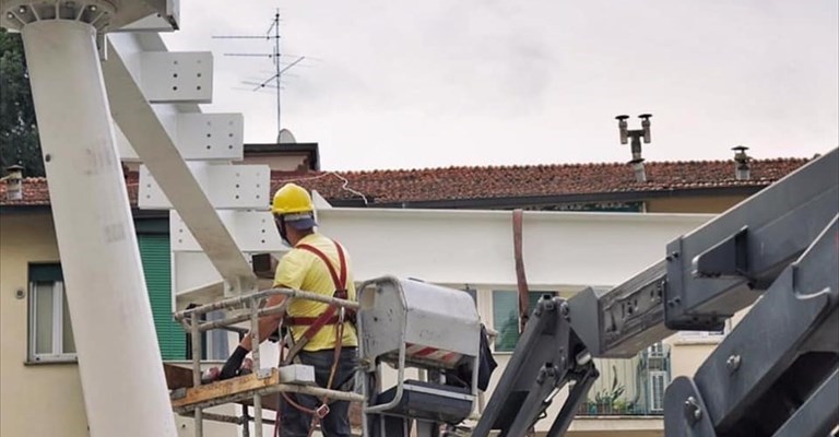 i lavori in piazza dell'Isolotto