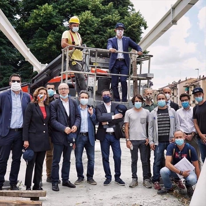 lavori in piazza dell'Isolotto