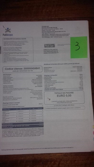 La fattura con il rimborso. Senza più i canoni di depurazione