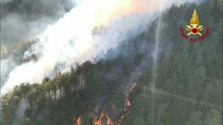 Incendio Casola Valsenio