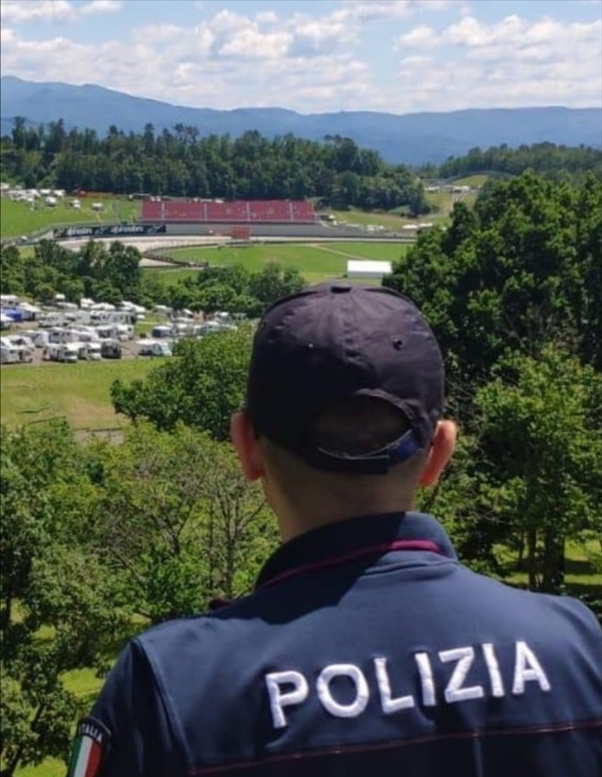 La polizia al Gran Premio