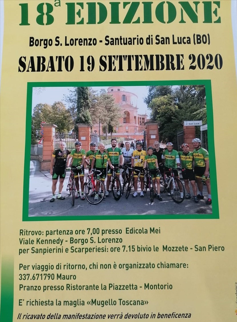 La locandina della gara amatoriale Borgo-San Luca