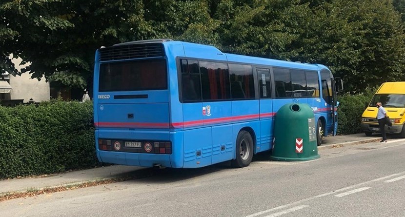Il bus incidentato a Borgo