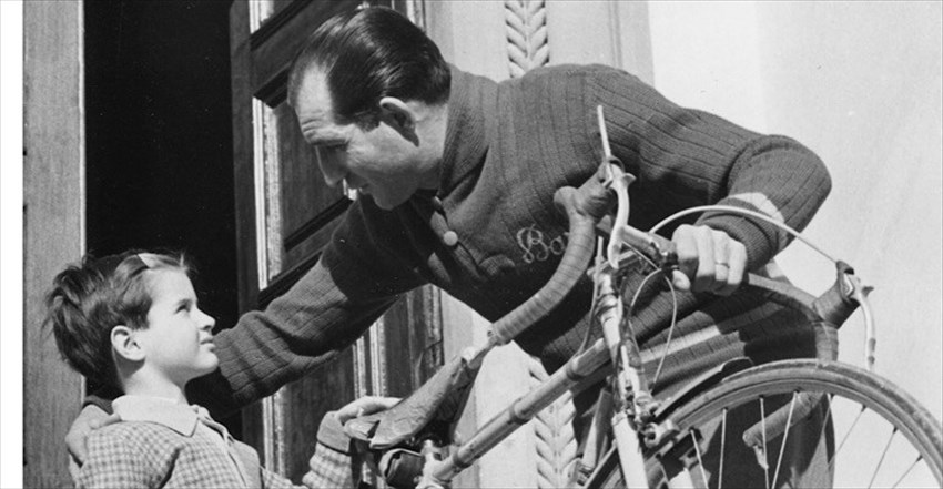 Gino Bartali col piccolo Luigi