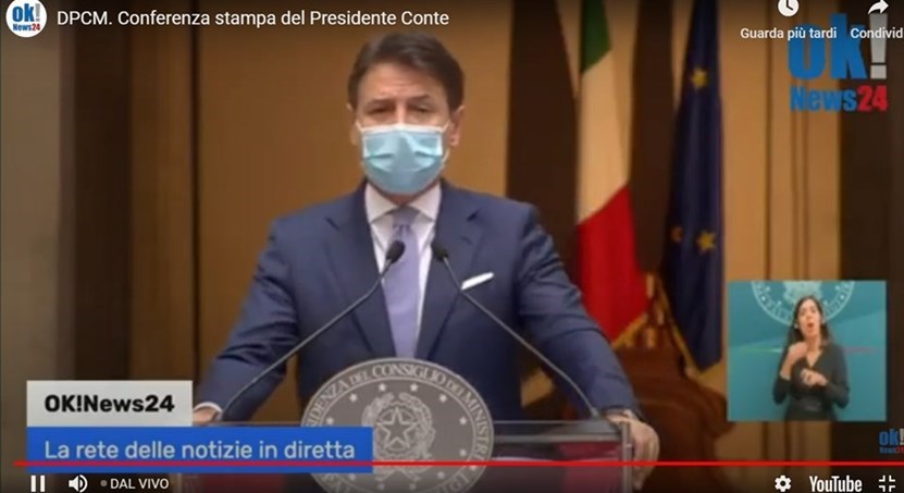 Conte in conferenza Stampa foto di repertorio