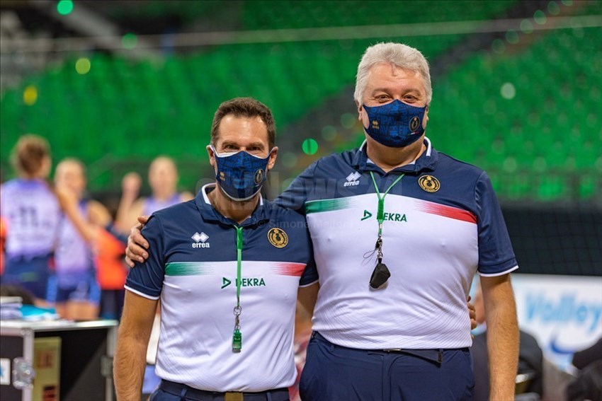 Gli arbitri della partita Massimo Rolla e Simone Santi