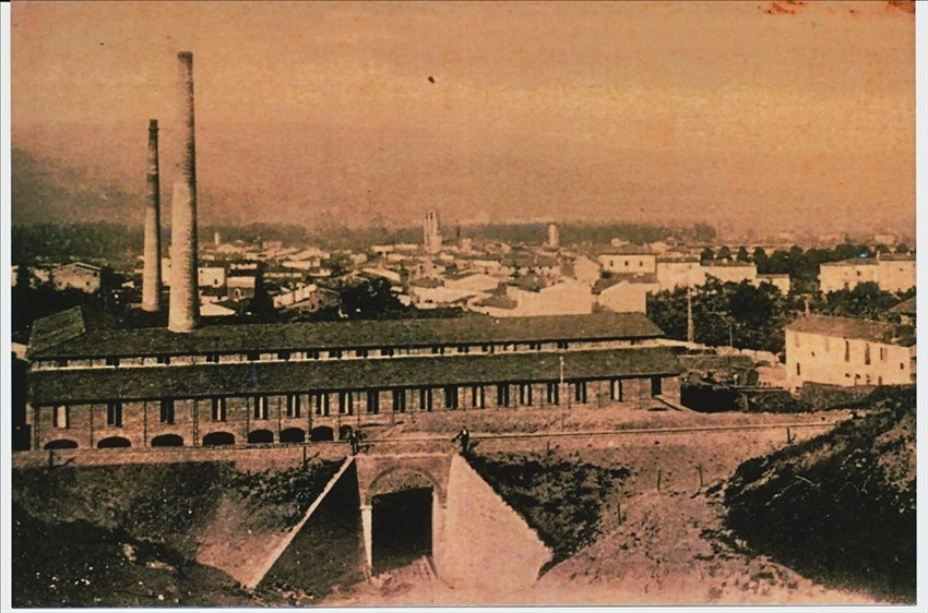 Anni ’20 del ‘900. Una Panoramica  sul dietro delle Fornaci con il panorama di Borgo San Lorenzo