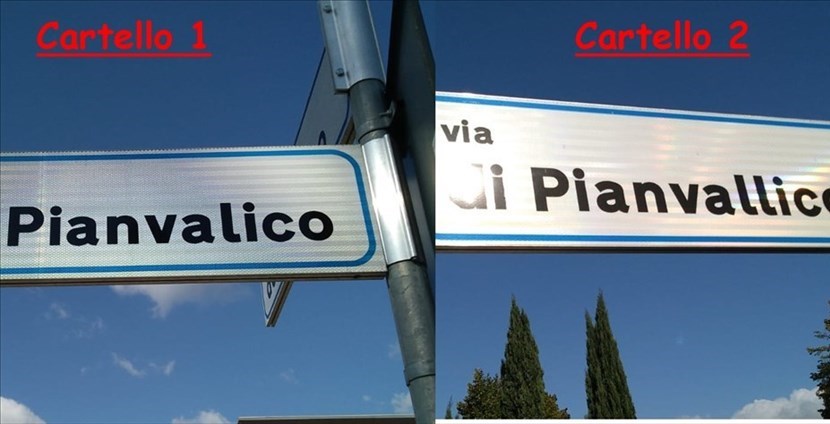 Pianvallico o Pianvalico? I cartelli sono... indecisi