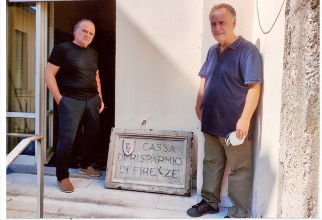 La  lastra in pietra della CR Firenze